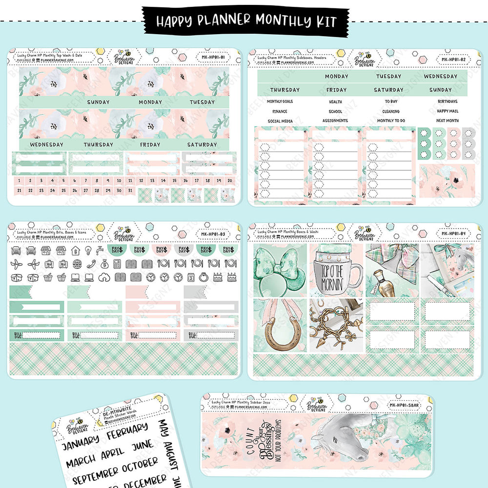 Lucky Charm Happy Planner Monthly Kit