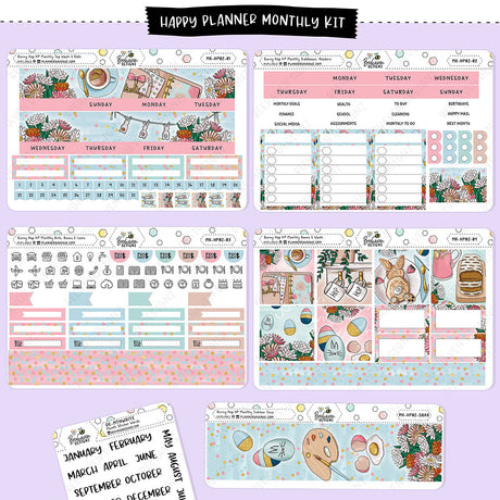 Bunny Hop Happy Planner Monthly Kit