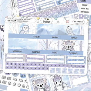 Winter Friends Happy Planner Monthly Sticker Kit