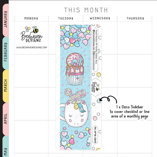 Sweet Rainbow Monthly Sidebar Sticker