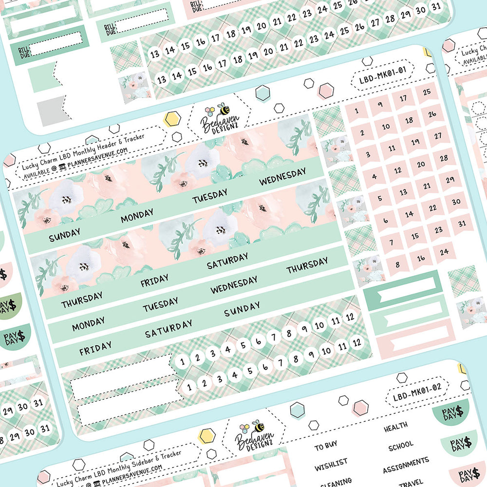 Lucky Charm LBD Monthly Sticker Kit