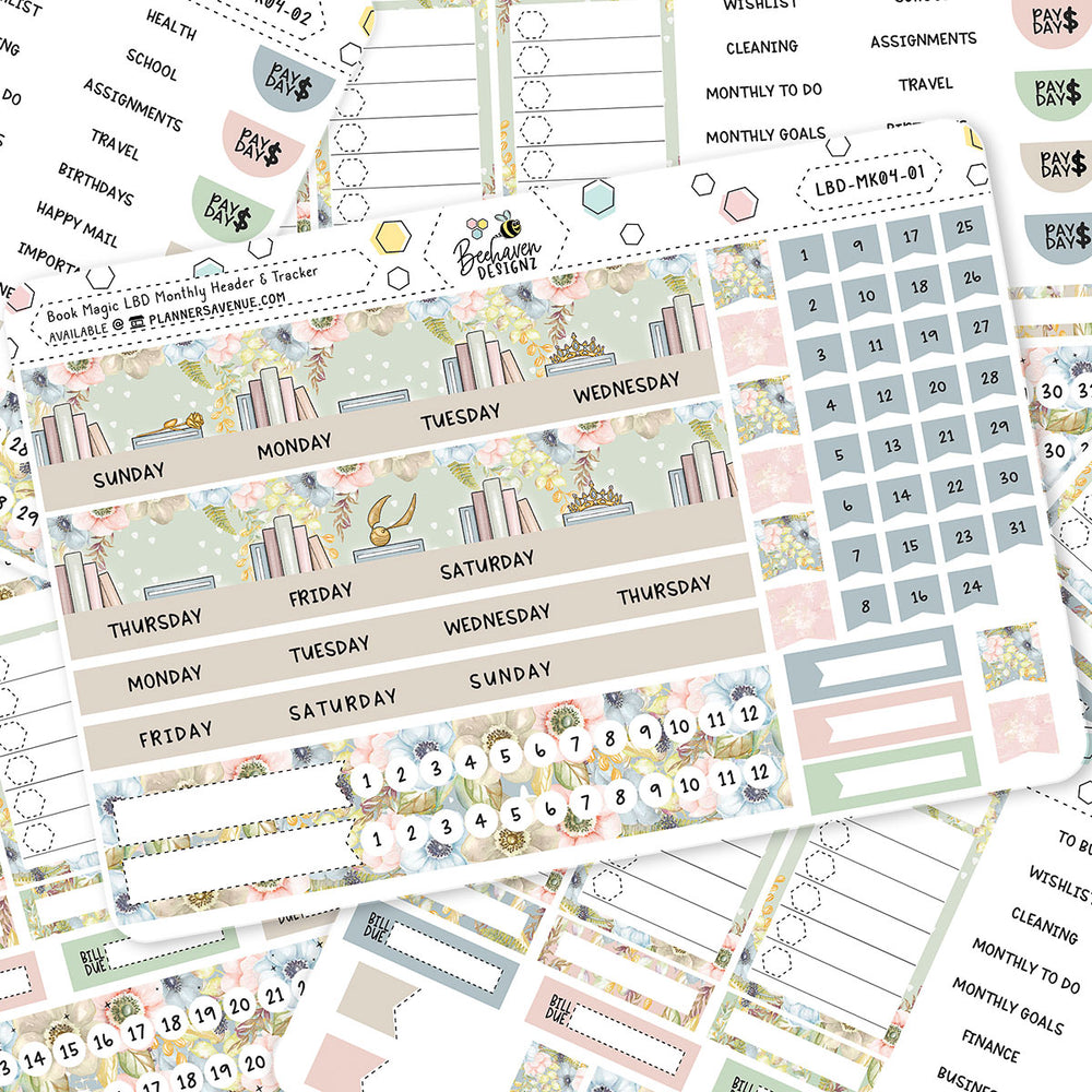 Book Magic LBD Monthly Sticker Kit