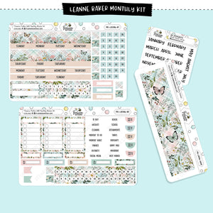 Flowers Flutter Leanne Baker Monthly Planner Sticker Kit