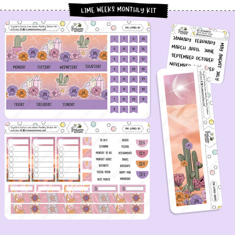 Crystal Cactus Lime Monthly Sticker Kit