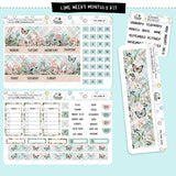 Flowers Flutter Lime Monthly Sticker Kit