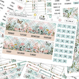 Flowers Flutter Lime Monthly Sticker Kit