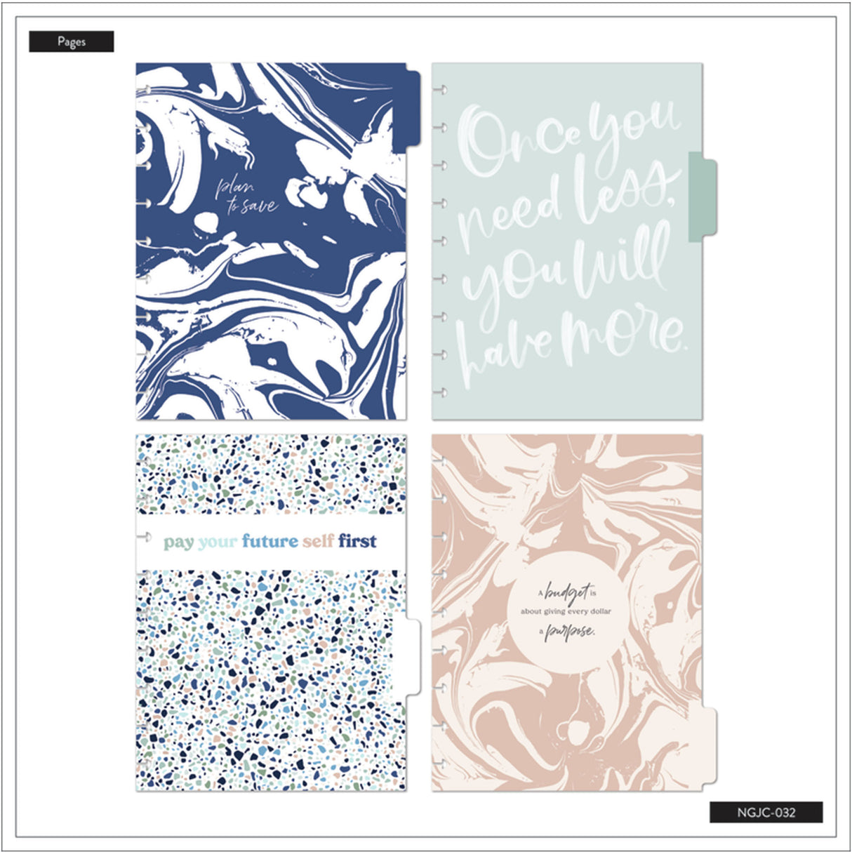 Happy Planner Classic Budget Guided Journal dividers
