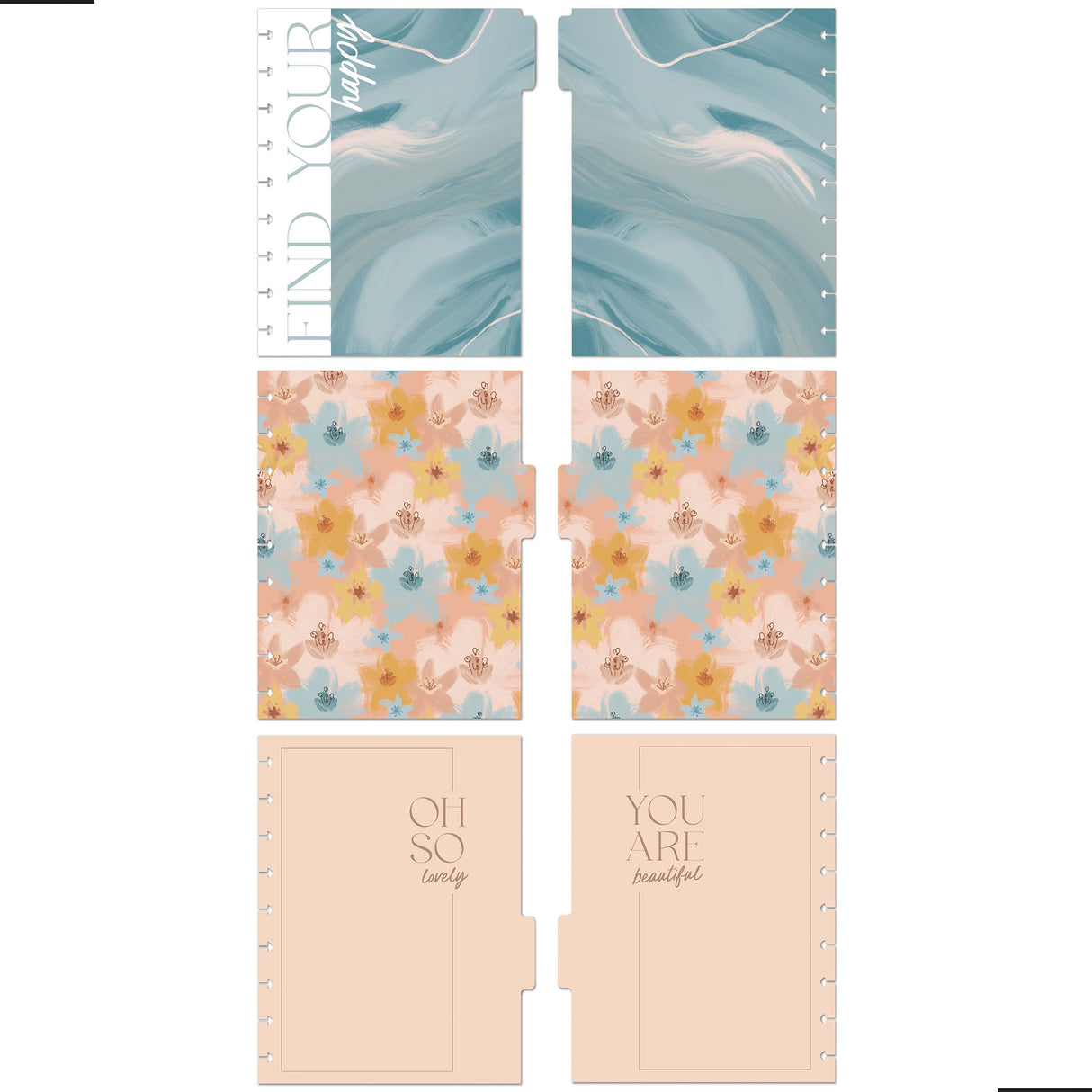 Happy Planner Softly Modern CLASSIC Notebook - Dotted Line dividers