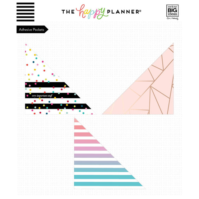 Happy Planner Adhesive Pocket Rainbow Stripe