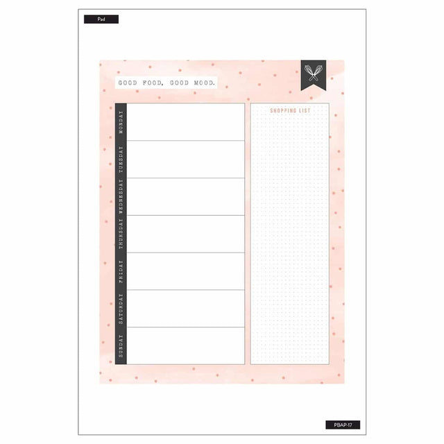 Happy Planner Meal Planning Recipe CLASSIC Block Pad