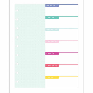 Happy Planner Classic Brights Weekly Paper Pad | Graph Grid