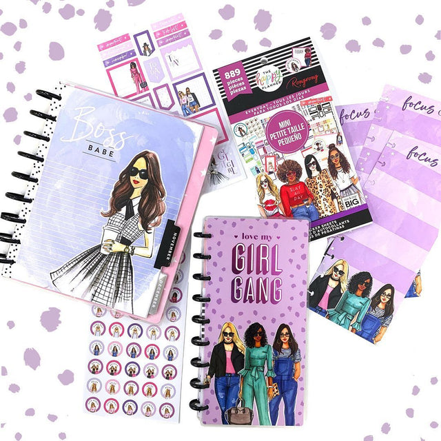 OUTDATED [ DISCONTINUED ] Happy Planner Skinny Classic Love My Girl Gang | Horizontal 2020 - Dated Jan-Dec