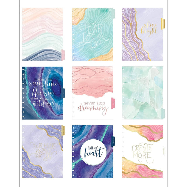 *IMPERFECT* OUTDATED Happy Planner Big Soft Modern Geode | Monthly 18-Months Dated Jul 2020 Dec 2021