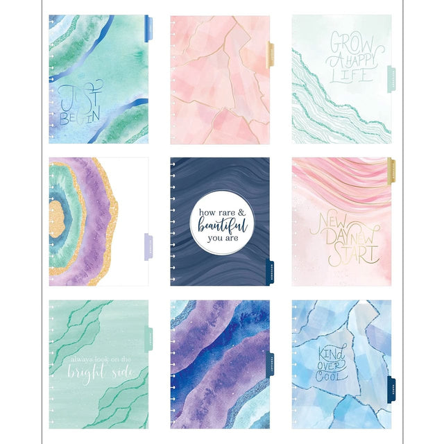 *IMPERFECT* OUTDATED Happy Planner Big Soft Modern Geode | Monthly 18-Months Dated Jul 2020 Dec 2021