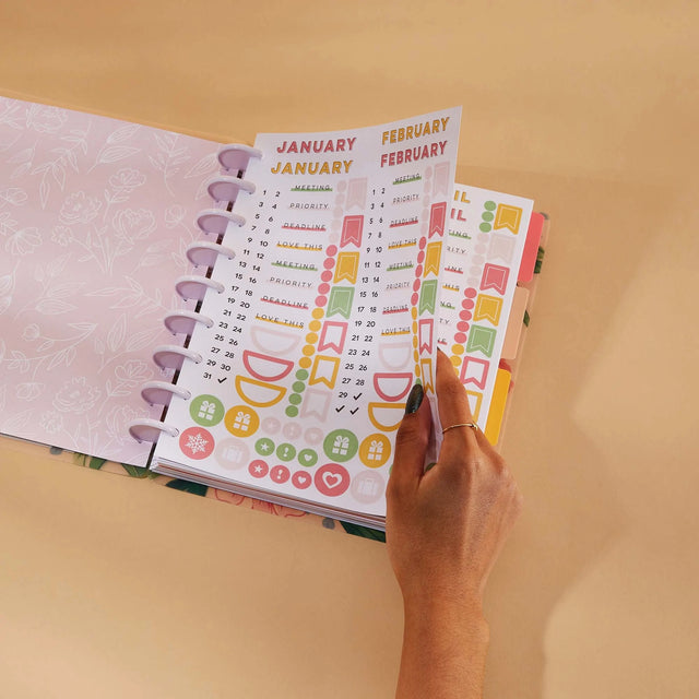 Happy Planner Watercolour Florals CLASSIC Monthly Plans & Notes Journal