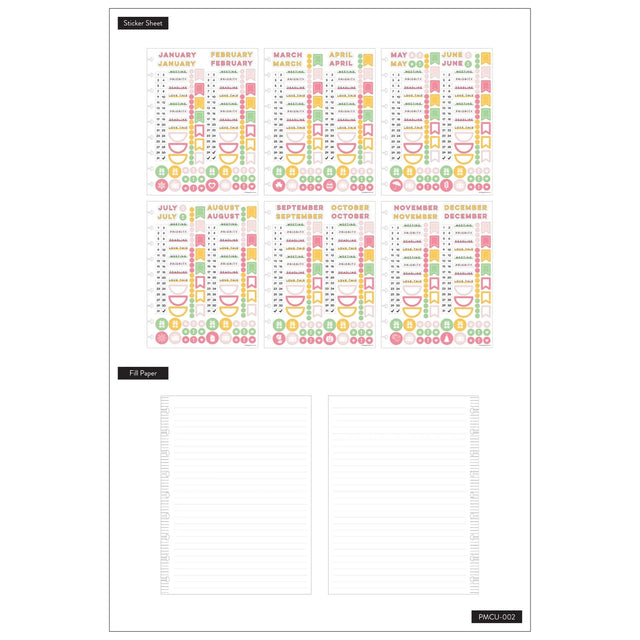 Happy Planner Watercolour Florals CLASSIC Monthly Plans & Notes Journal
