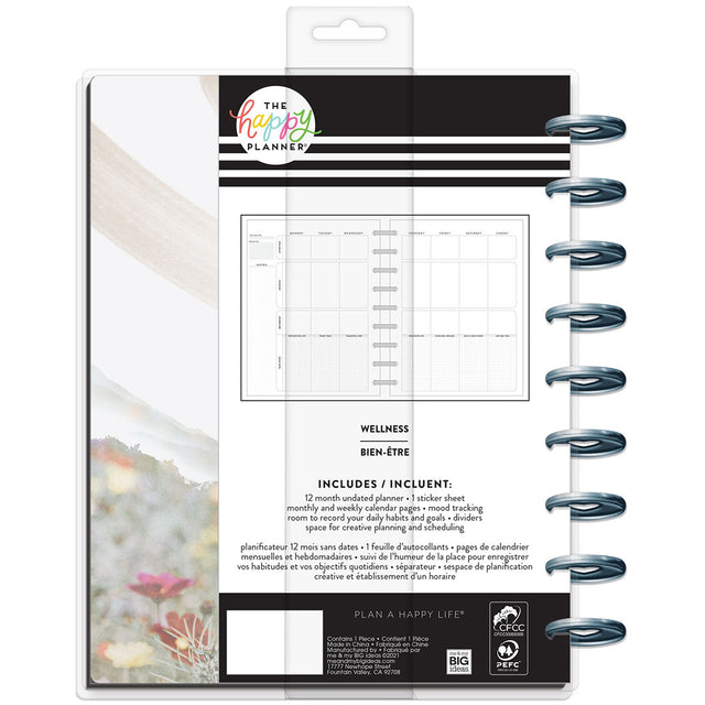 Happy Planner Let Your Heart Wander Classic Wellness - 12 Months Undated