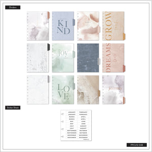 Happy Planner Classic Soft Watercolour Horizontal 12-Months Undated dividers