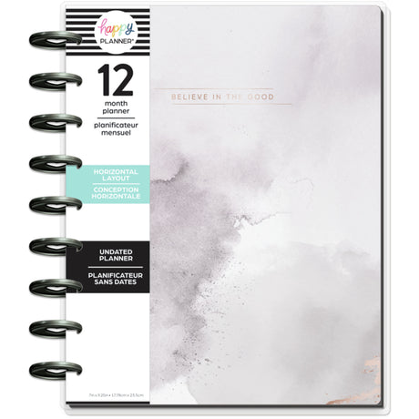 Happy Planner Classic Soft Watercolour Horizontal 12-Months Undated