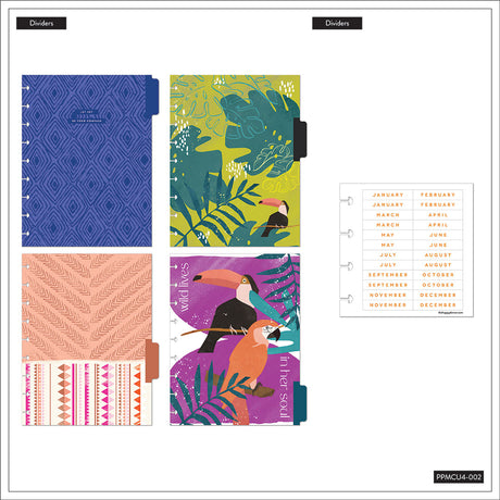 Happy Planner Classic Deluxe Tropical Boho Daily | Undated 4-Months