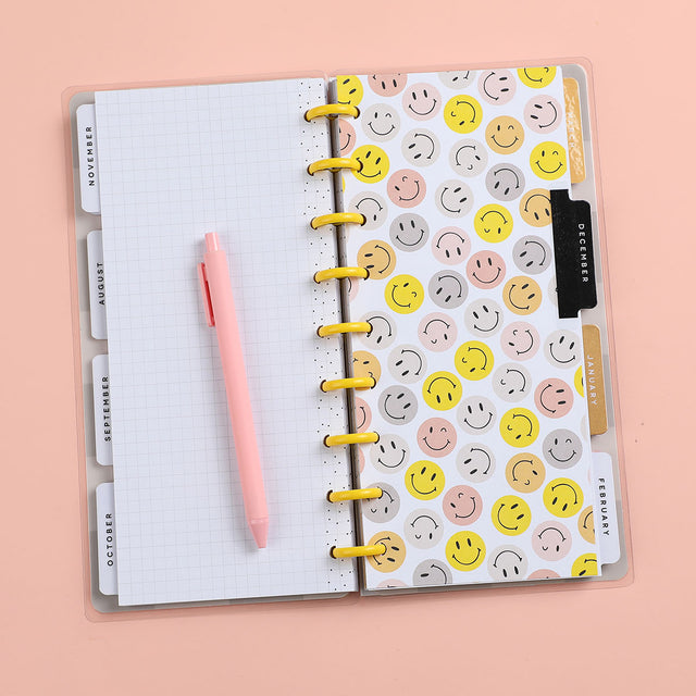 Happy Planner Smiley Face SKINNY CLASSIC HORIZONTAL - 12 Month Jul 2023 to Jun 2024