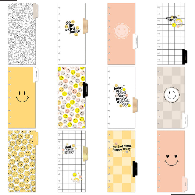 Happy Planner Smiley Face SKINNY CLASSIC HORIZONTAL - 12 Month Jul 2023 to Jun 2024