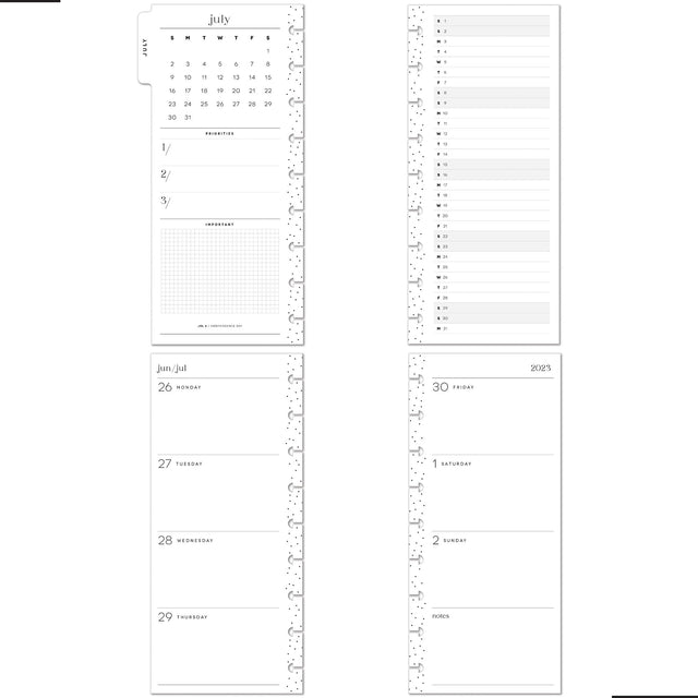 Happy Planner Smiley Face SKINNY CLASSIC HORIZONTAL - 12 Month Jul 2023 to Jun 2024