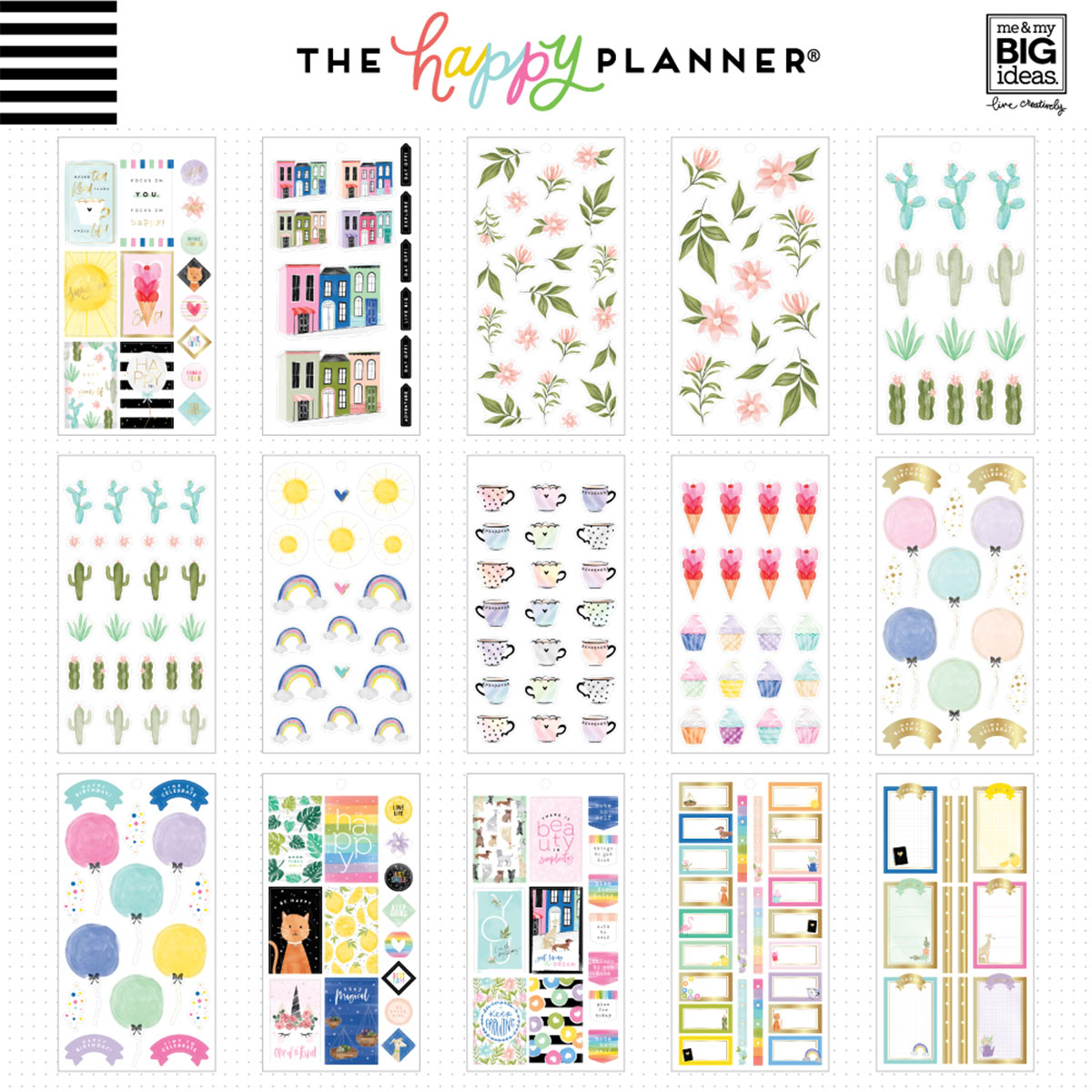 Happy Planner Classic Happy Illustrations Stickers Value Pack