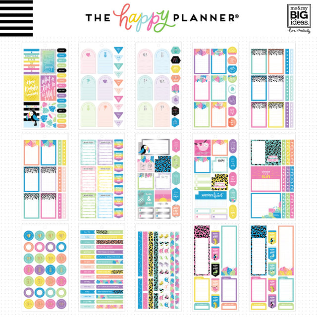 Happy Planner Classic Pastel Tropics Stickers Value Pack