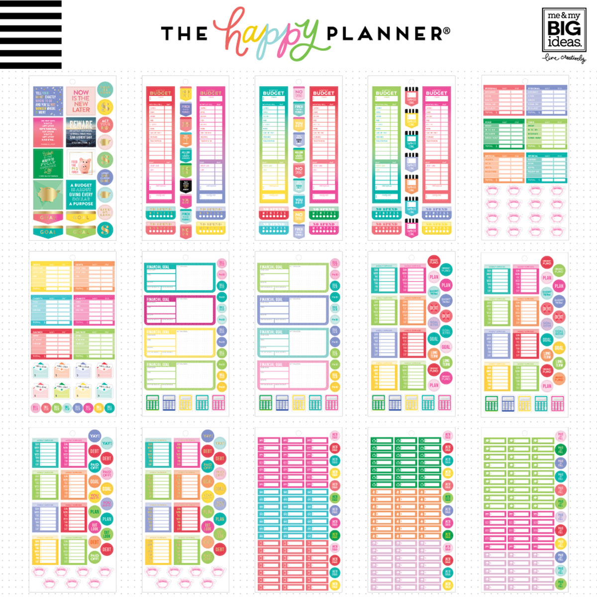 Happy Planner Mini Budget Stickers Value Packs