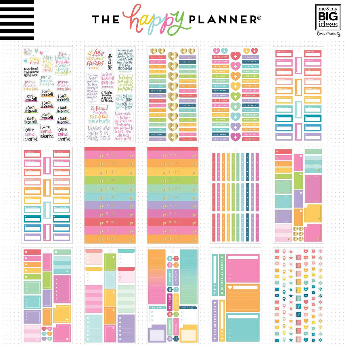Happy Planner Classic Nurse Stickers Value Pack