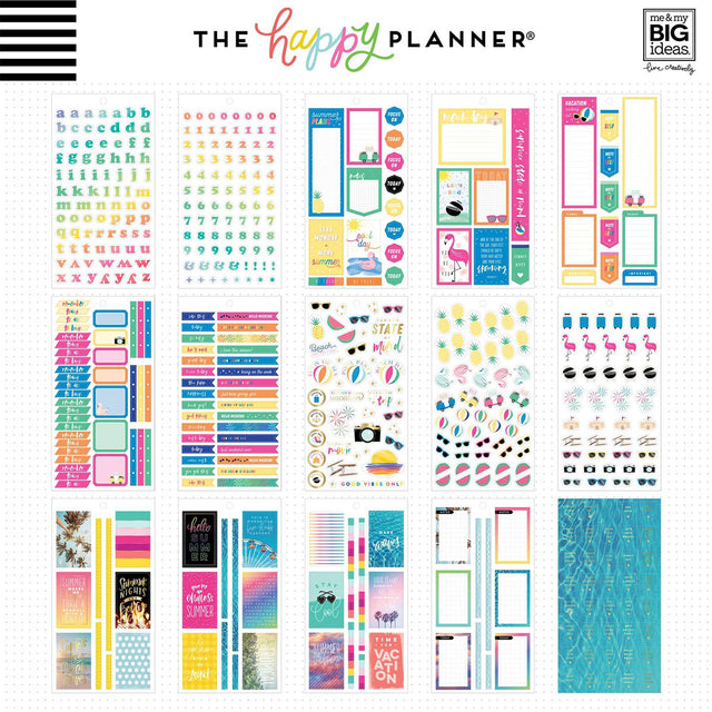 Happy Planner Classic Summer Stickers Value Pack