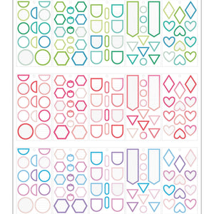 Happy Planner Classic Colourful Shapes Stickers Value Pack