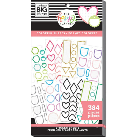 PPSV-170-3048-Happy Planner-Classic-Colourful Shapes Stickers Value Pack