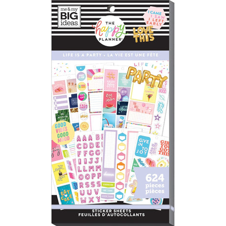 PPSV-177-3048-Happy Planner-Classic-Life is a Party Stickers Value Pack