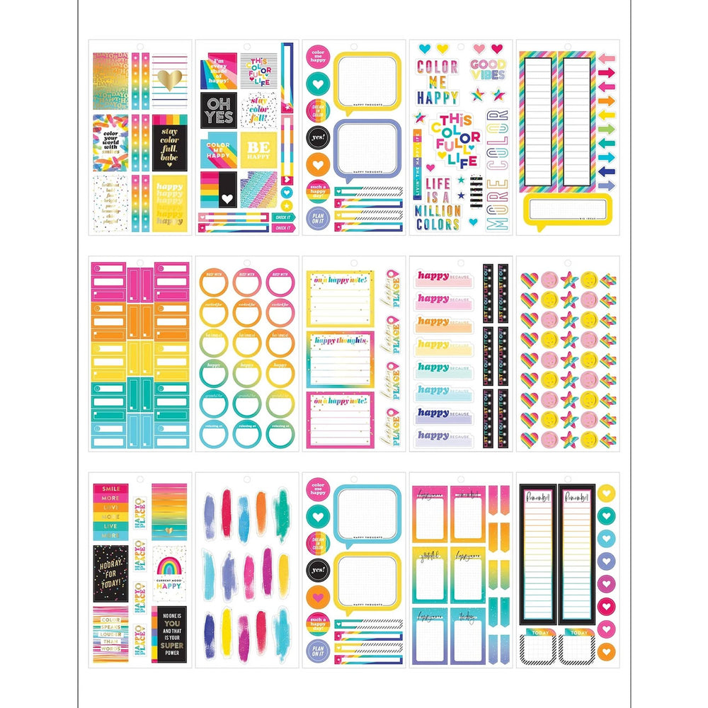 Happy Planner Classic Colour Me Happy Stickers Value Pack