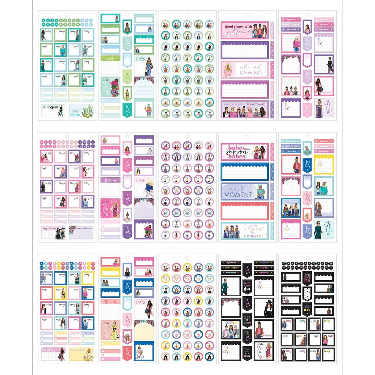 LAST STOCK!! Happy Planner Mini RongRong Everyday Stickers Value Pack