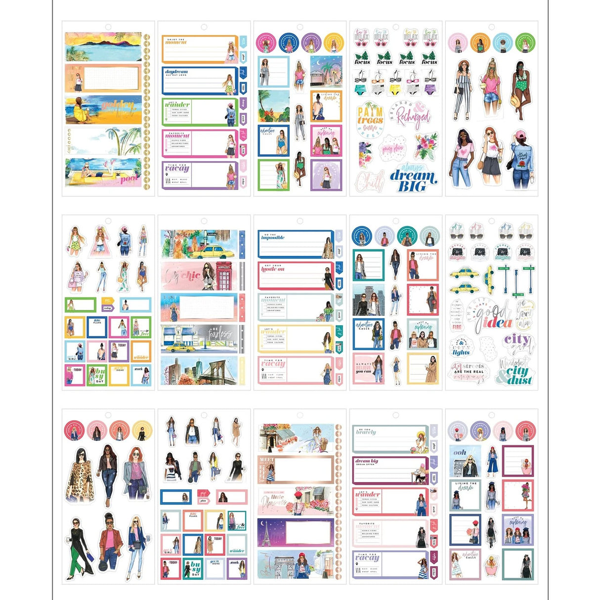Happy Planner Mini RongRong Going Places Stickers Value Pack
