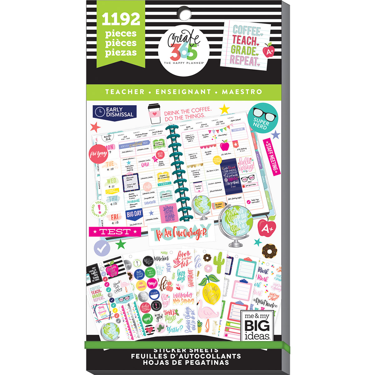 PPSV-23-2048-Happy Planner-Big-Sweet Life Teacher Stickers Value Pack
