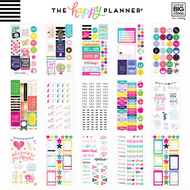 Happy Planner Classic Sweet Life Student Stickers Value Pack