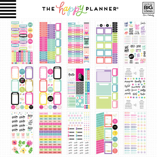 Happy Planner Classic Fri Yay Student Stickers Value Pack