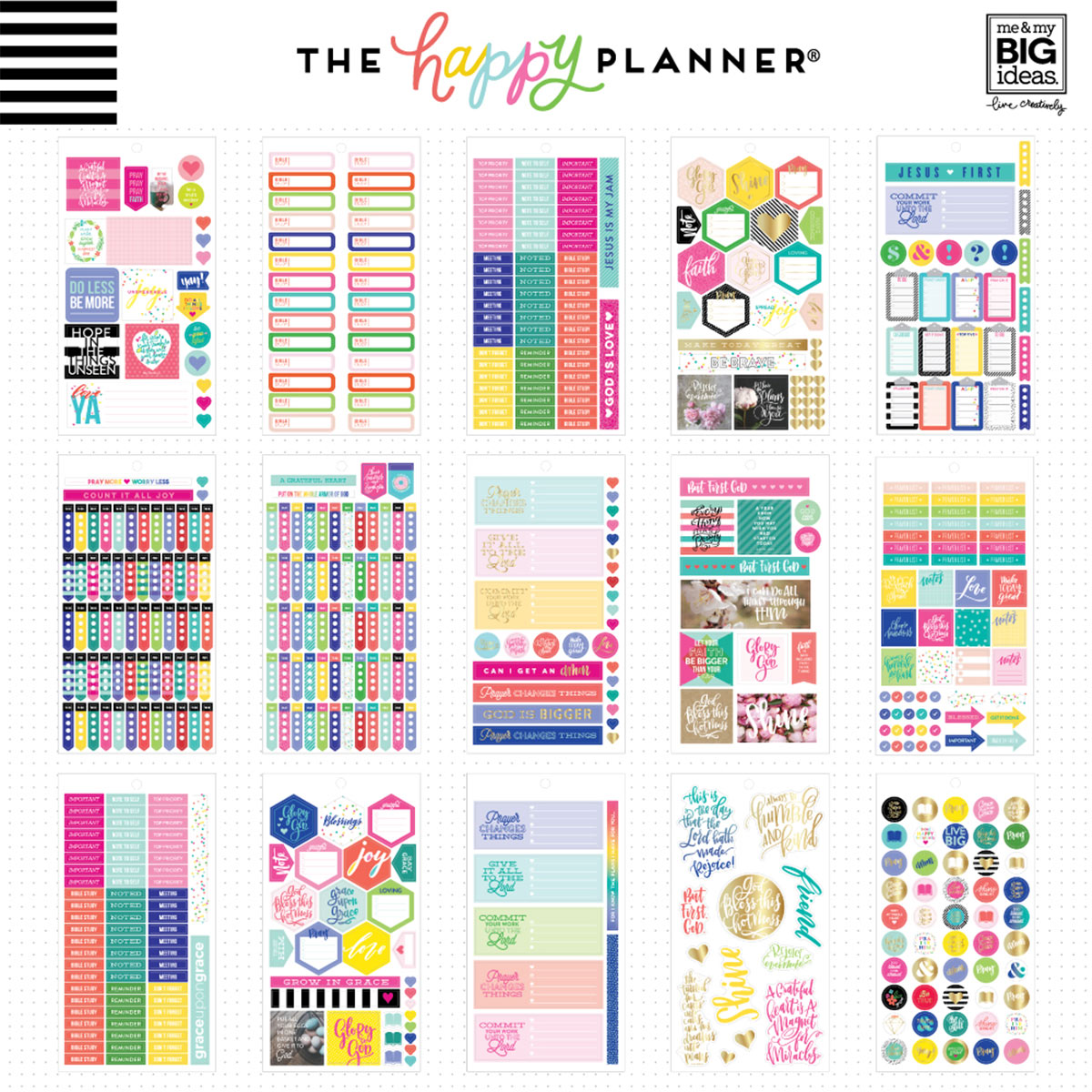 Happy Planner Mini Faith Stickers Value Pack