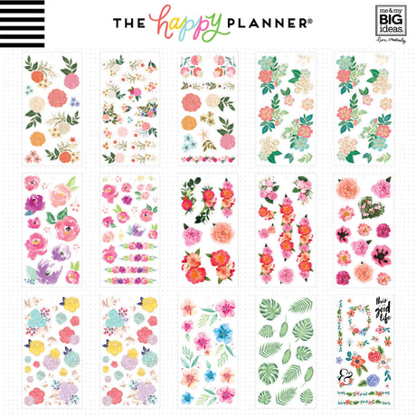Happy Planner Classic Romantic Florals Stickers Value Pack