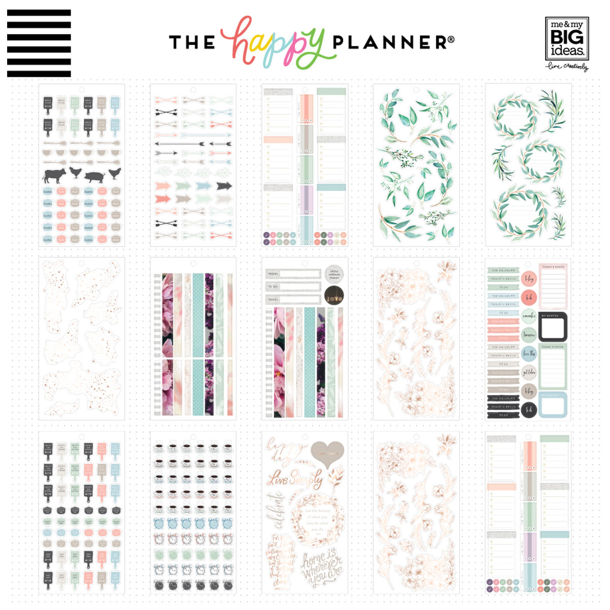 Happy Planner Classic Farmhouse Stickers Value Pack