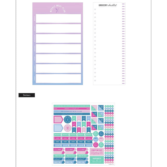 Happy Planner Meal Plan Weekly Block Pad - Checklist + Weekly