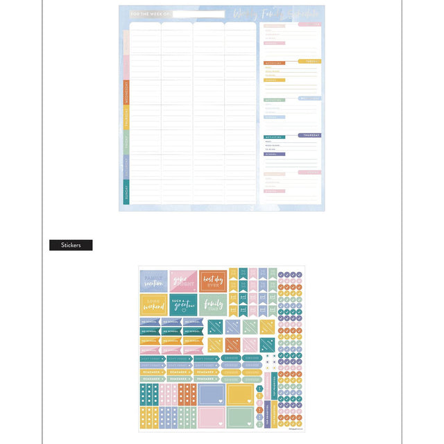 Happy Planner Family Schedule Weekly Wall Calendar Pad