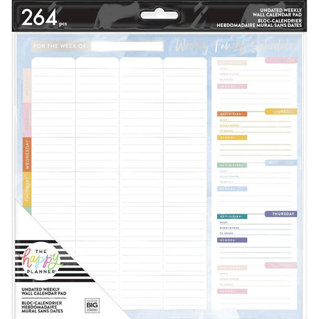 PWWCP3U-002-Happy Planner--Family Schedule Weekly Wall Calendar Pad