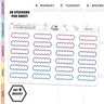 Scallop Stitched Quarter Box Planner Stickers