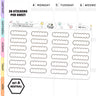 Scallop Stitched Quarter Box Planner Stickers