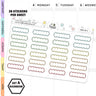 Scallop Stitched Quarter Box Planner Stickers